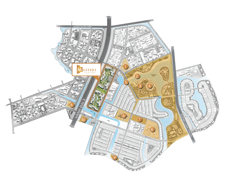 Masteri Centre Point 3 Sở hữu vị trí trung tâm Vinhomes Grand Park, Masteri Centre Point mang lại “đặc quyền có 1-0-2” giúp cư dân di chuyển nhanh vượt trội đến hệ thống tiện ích toàn diện của đại đô thị.