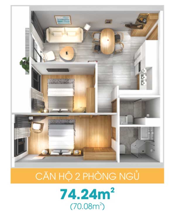 Căn hộ Lavida Plus Quận 7 15 thiet ke can ho 2pn du an lavida