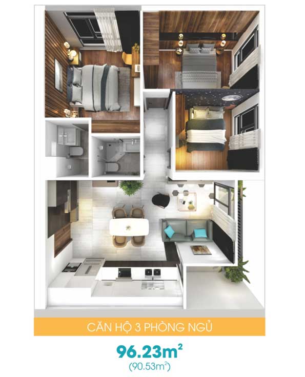Căn hộ Lavida Plus Quận 7 16 thiet ke can ho 3pn du an lavida