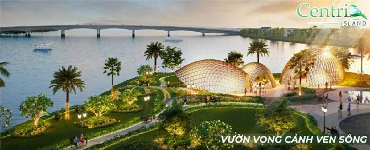 Vườn Vọng cảnh ven sông Đồng Nai tại dự án Đảo Kim Quy Biên Hòa