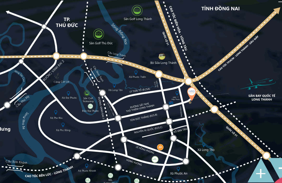 Vị trí Fiato AirPort City sở hữu địa thế vàng đắt địa ngay mặt tiền số 25B đường Tôn Đức Thắng,