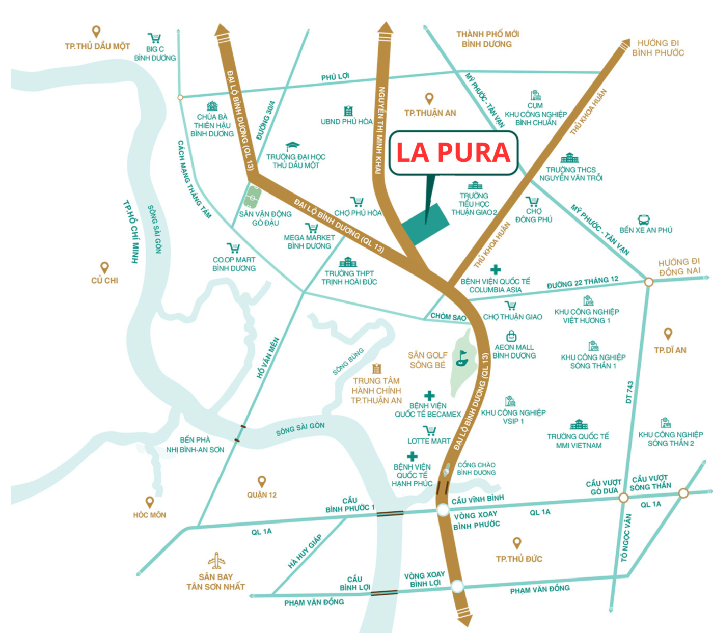 La Pura Thuận 5 Vị Trí Dự án La Pura Thuận An
