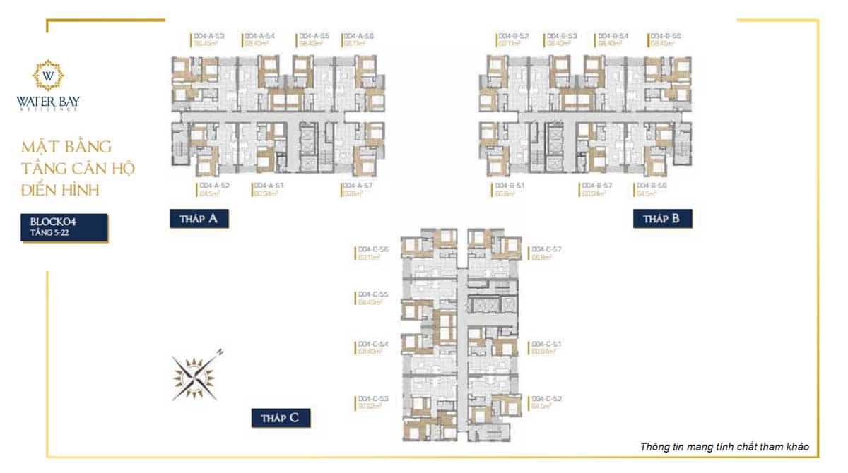 Dự án Water Bay 11 Mặt bằng Block 08 Dự án Căn hộ Water Bay Thủ Đức