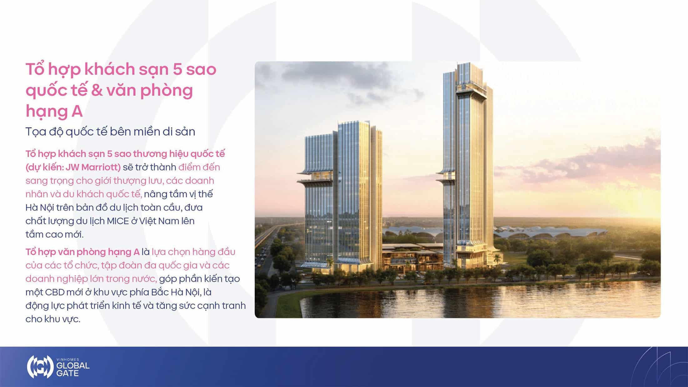 Tổ hợp Khách sạn 5 sao và Văn phòng hạng A, tọa độ quốc tế bên miền di sản