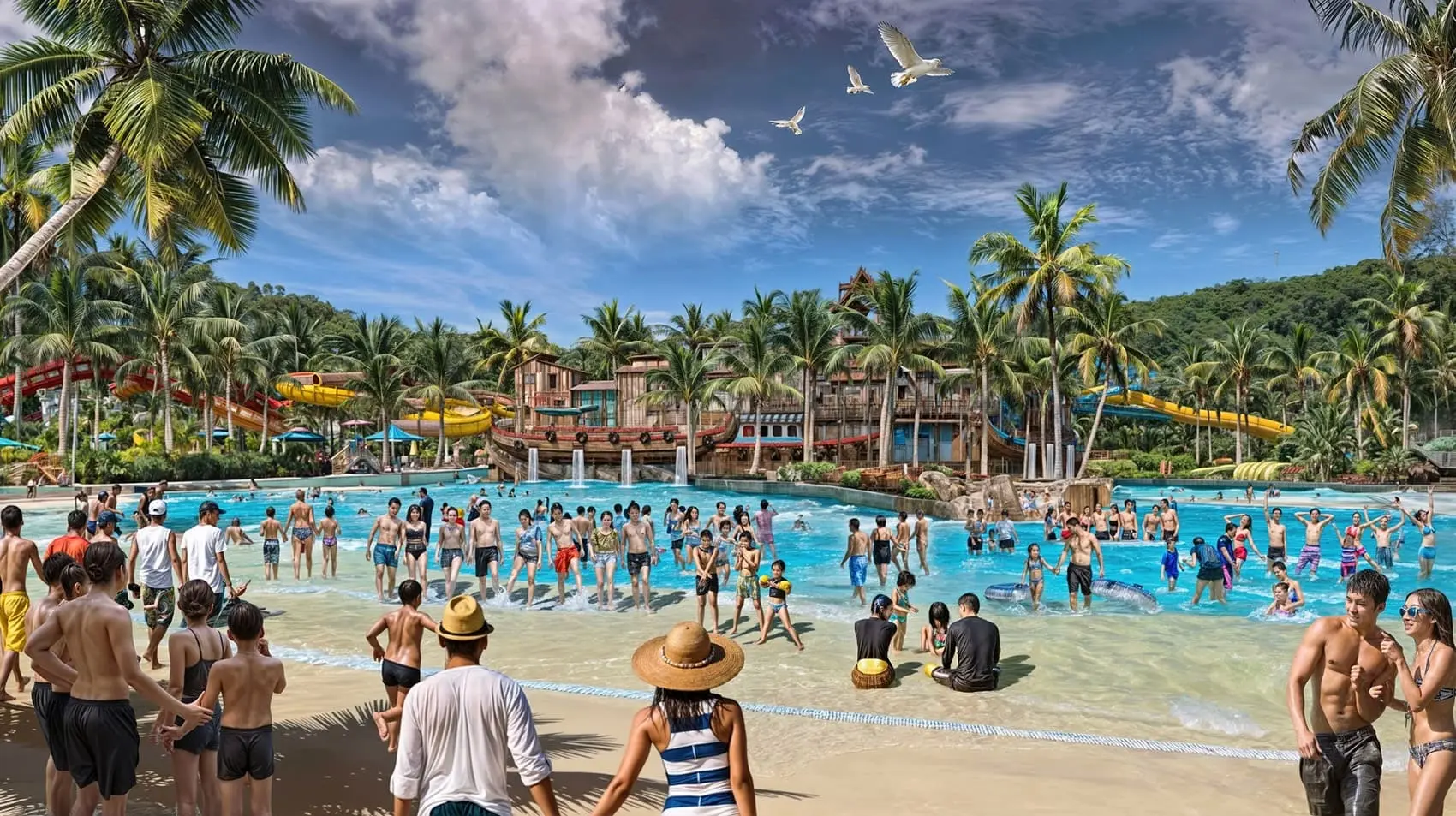 Công viên nước tại Blanca City là điểm vui chơi giải trí bậc nhất Đông Nam Bộ, thu hút hàng triệu khách du lịch.