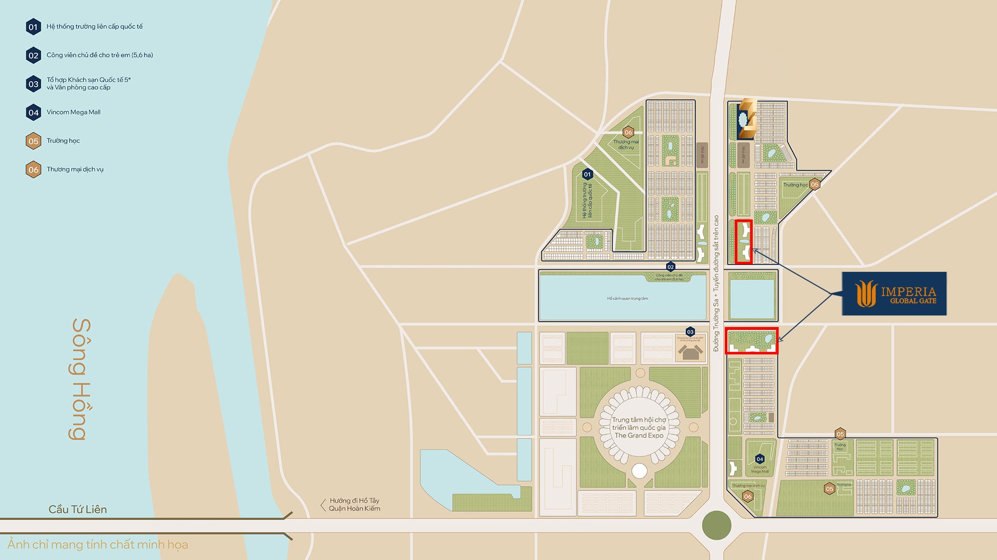 Vị trí dự án Imperia Global Gate Cổ Loa