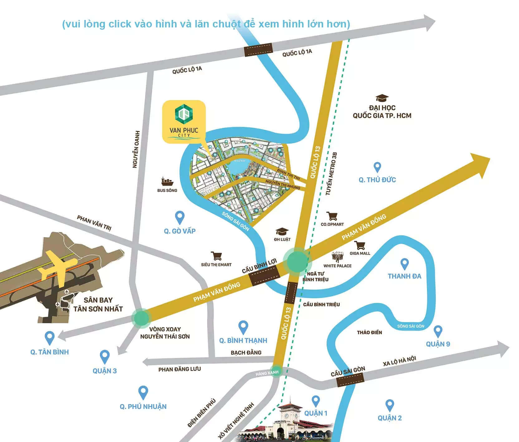 Diamond Sky 5 Vị trí Diamond Sky sở hữu vị thế đắc địa ngay mặt tiền Quốc lộ 13, phường Hiệp Bình Phước, TP. Thủ Đức