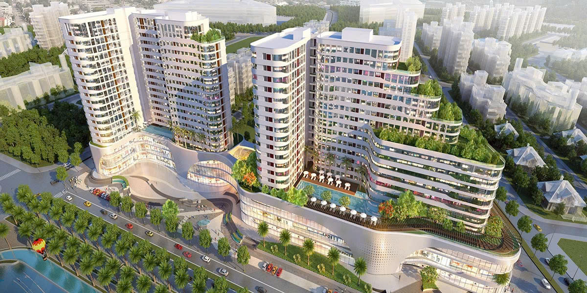 phối cảnh diamond sky vạn phúc city