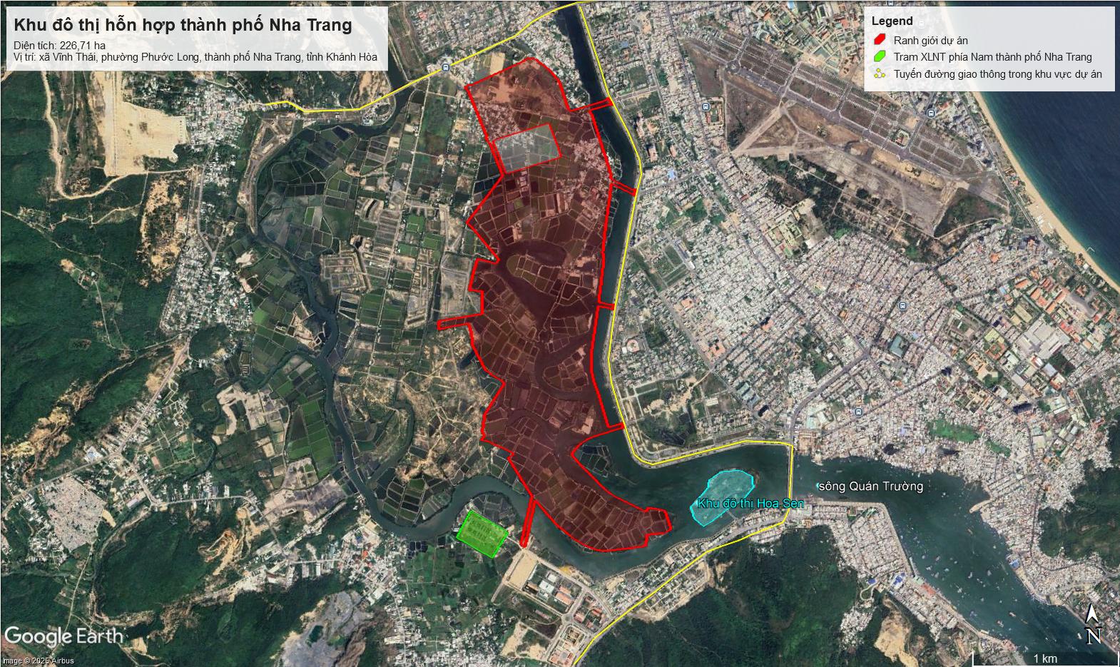 Vị trí Sun Porta Town độc chiếm địa thế đắc địa ngay xã Vĩnh Thái và phường Phước Long, thành phố Nha Trang, tỉnh Khánh Hòa