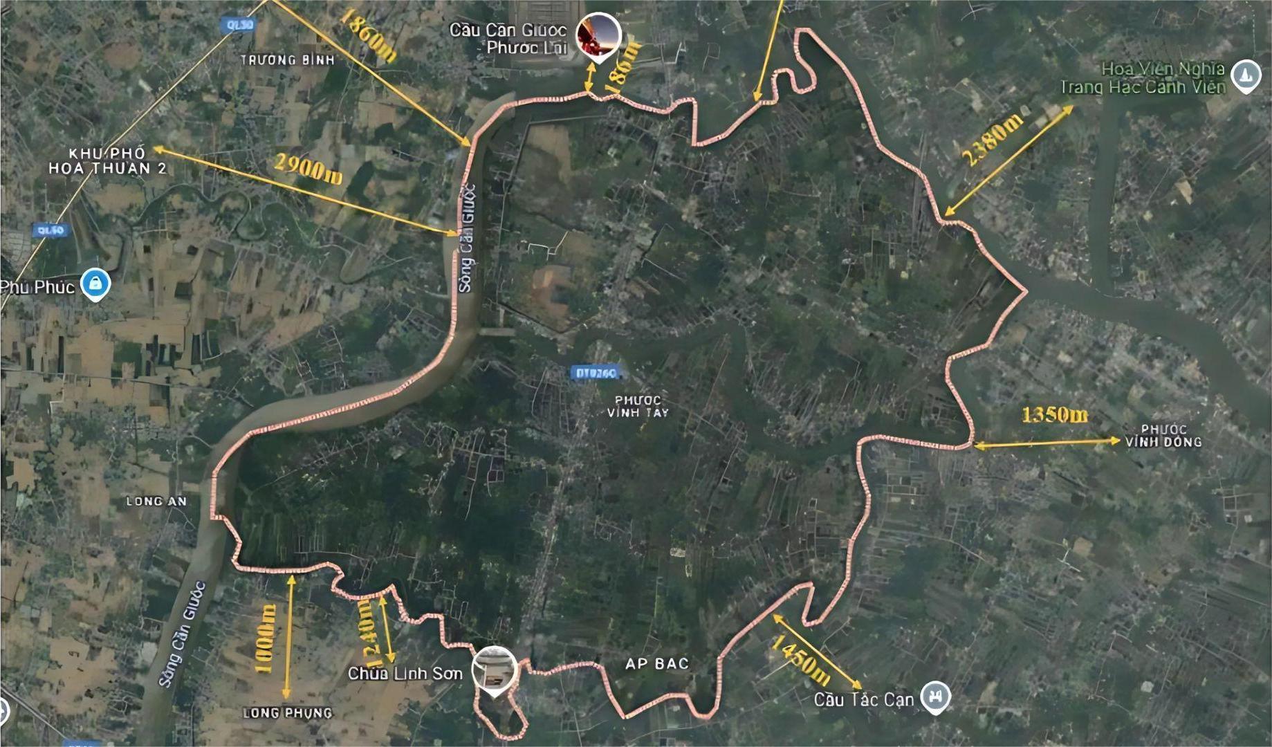 Vị trí Vinhomes Cần Giuộc Long An (hay có tên gọi Khu đô thị mới Phước Vĩnh Tây)