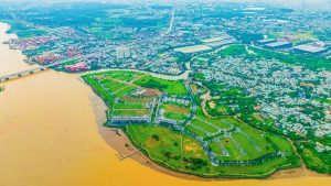 Đảo Kim Quy được bao bọc bởi sông Đồng Nai.