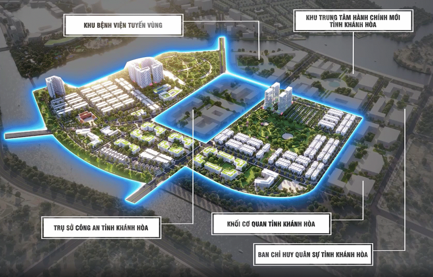 Dự án có quy mô hơn 226 ha và được chia thành 3 phân khu (ba đảo)