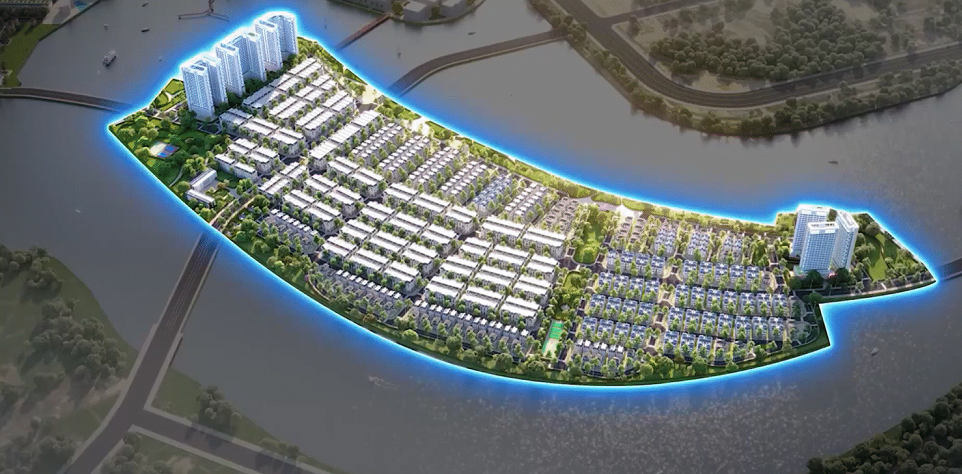 Dự án có quy mô hơn 226 ha và được chia thành 3 phân khu (ba đảo)