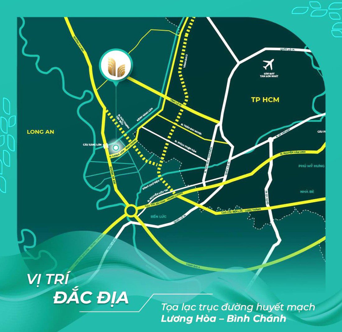 KDC Mai Bá Hương 5 Vị trí KDC Mai Bá Hương Long An nằm tọa lạc ngay tại xã Lương Hòa, huyện Bến Lức, tỉnh Long An