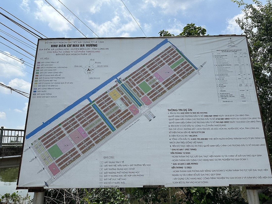 KDC Mai Bá Hương 9 Mặt bằng KDC Mai Bá Hương có quy mô rộng148ha, do Công ty Tandoland làm chủ đầu tư.