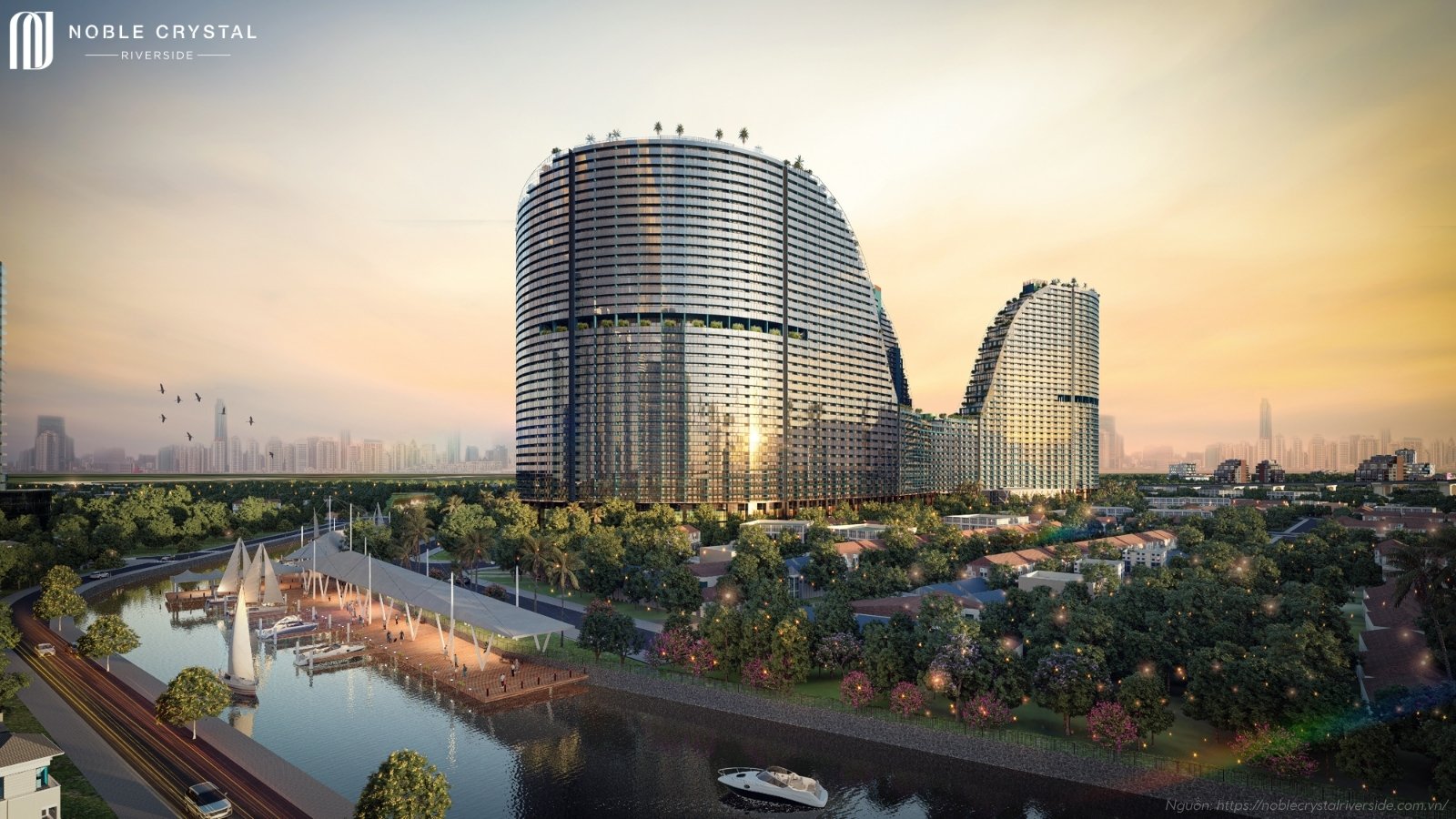 Tổng thể căn hộ chung cư Noble Crystal Riverside Quận 7, Phường Phú Thuận