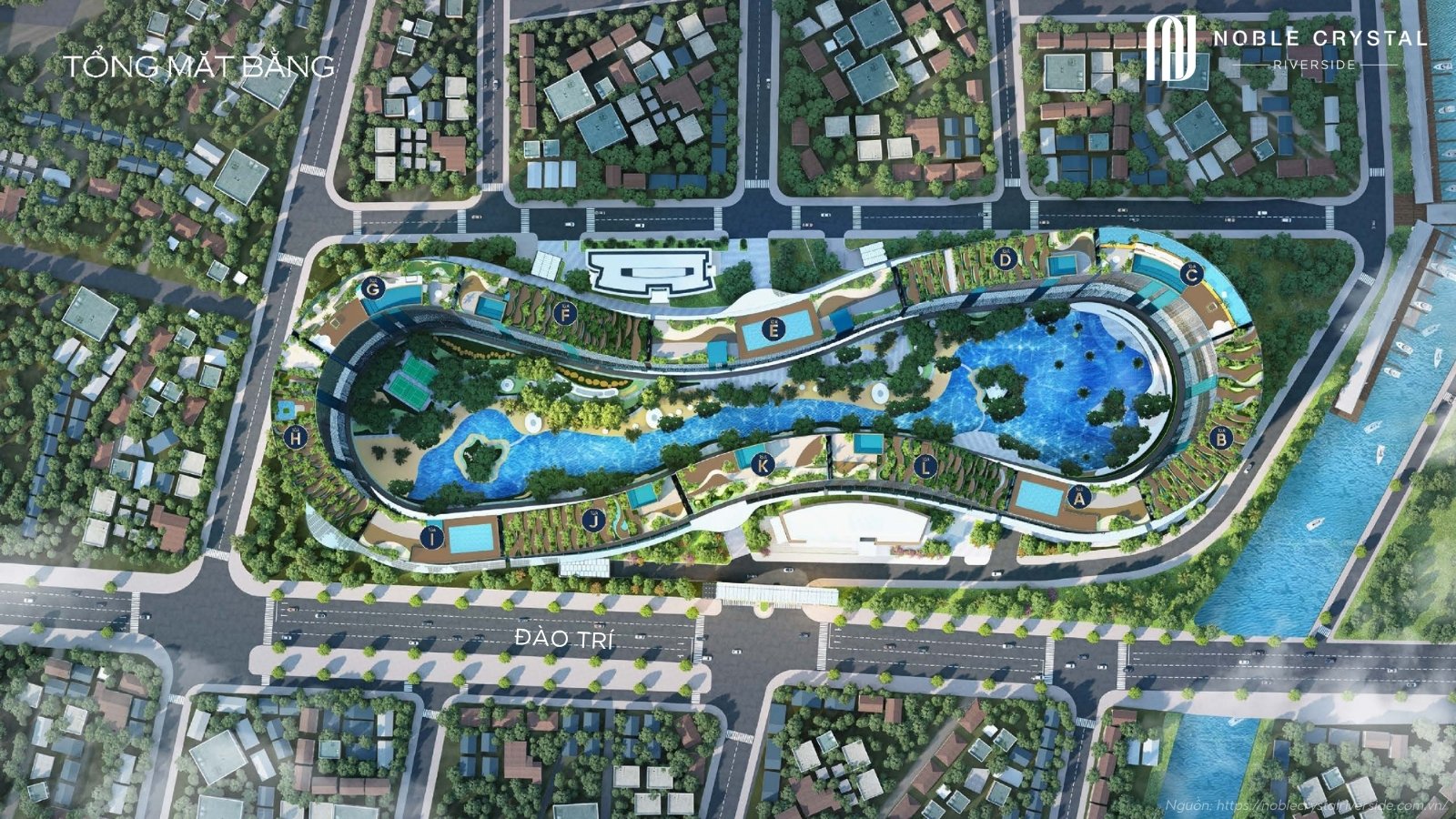 Mặt bằng tổng thể Noble Crystal Riverside Quận 7 P. Phú Thuận