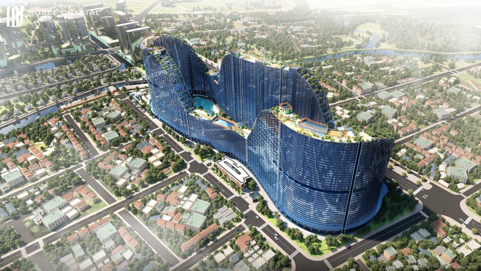 Tổng thể căn hộ chung cư Noble Crystal Riverside Quận 7, Phường Phú Thuận