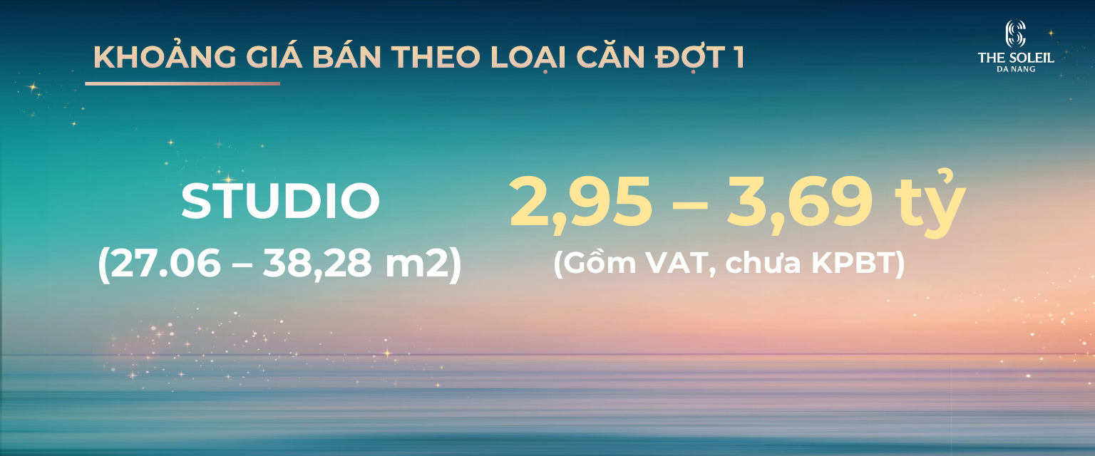 Giá bán và chính sách thanh toán dự án the soleil đà nẵng