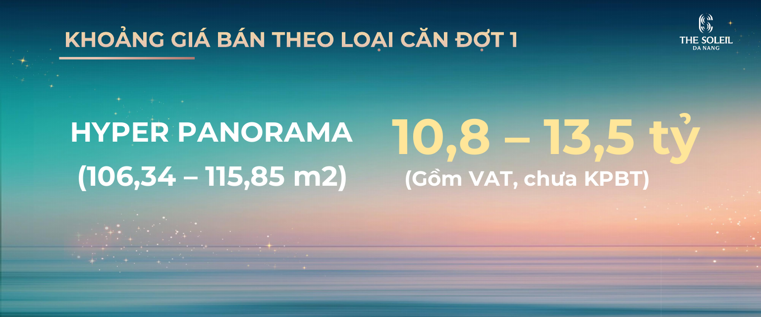 Giá bán và chính sách thanh toán dự án the soleil đà nẵng