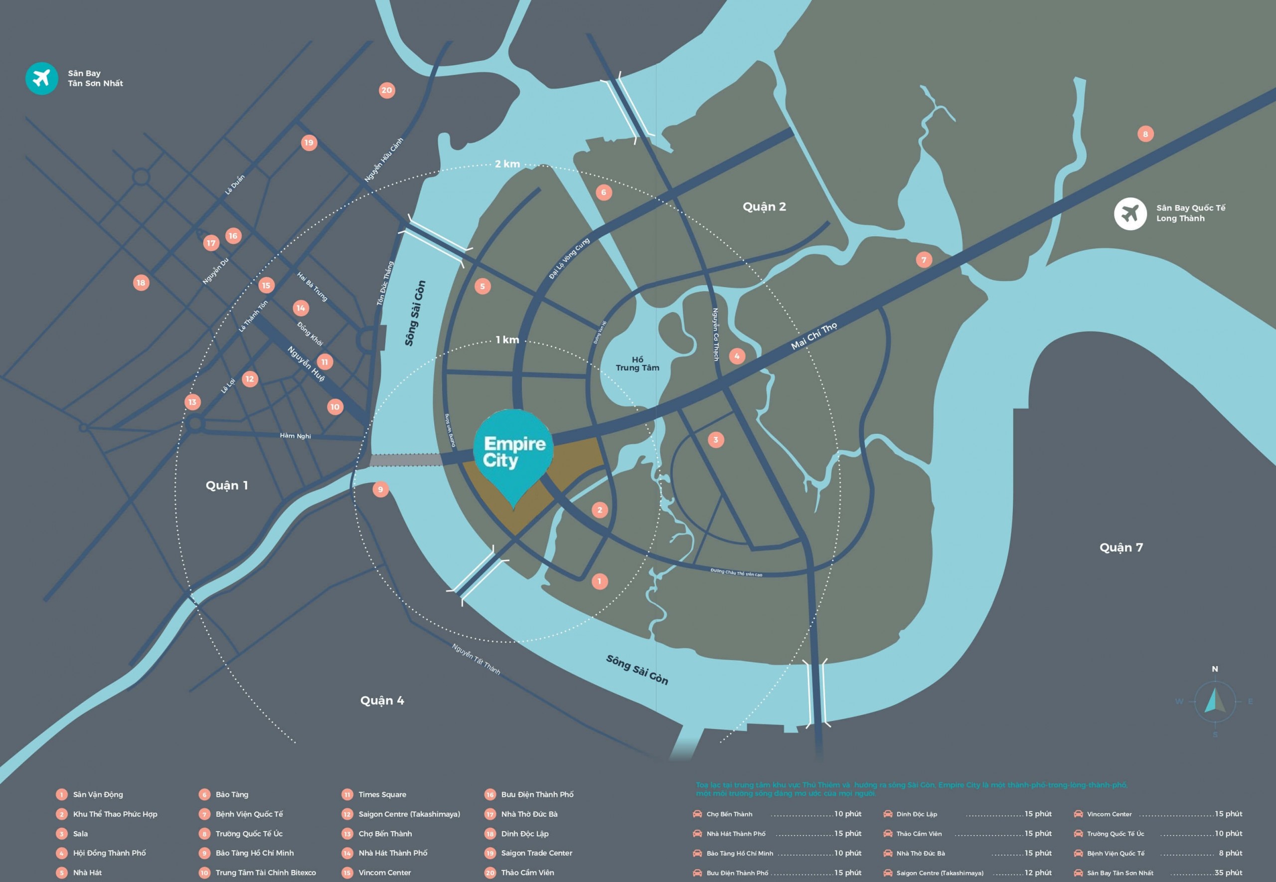 Dự án tọa lạc tại khu chức năng số 2 ( khu 2B ) khu đô thị mới Thủ Thiêm, Quận 2, TP. Thủ Đức, Hồ Chí Minh