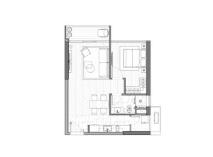 mat bang can ho the skyline mu3 1br