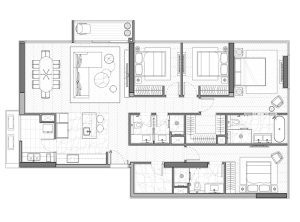 mat bang can ho the skyline mu3 4br