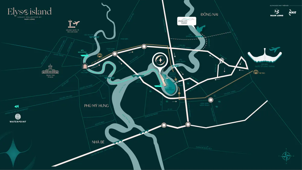 Elyse Island Đại Phước 6 Vị trí dự án Elyse Island Đại Phước