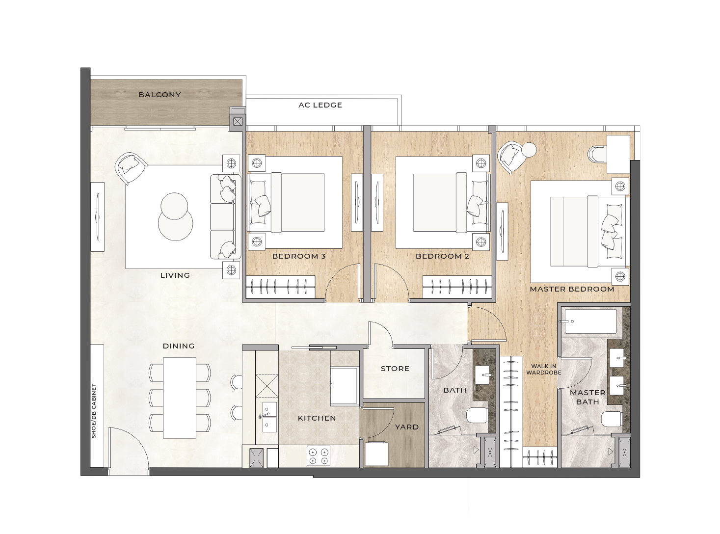 Mặt Bằng Căn Hộ  The Skye Thủ Thiêm