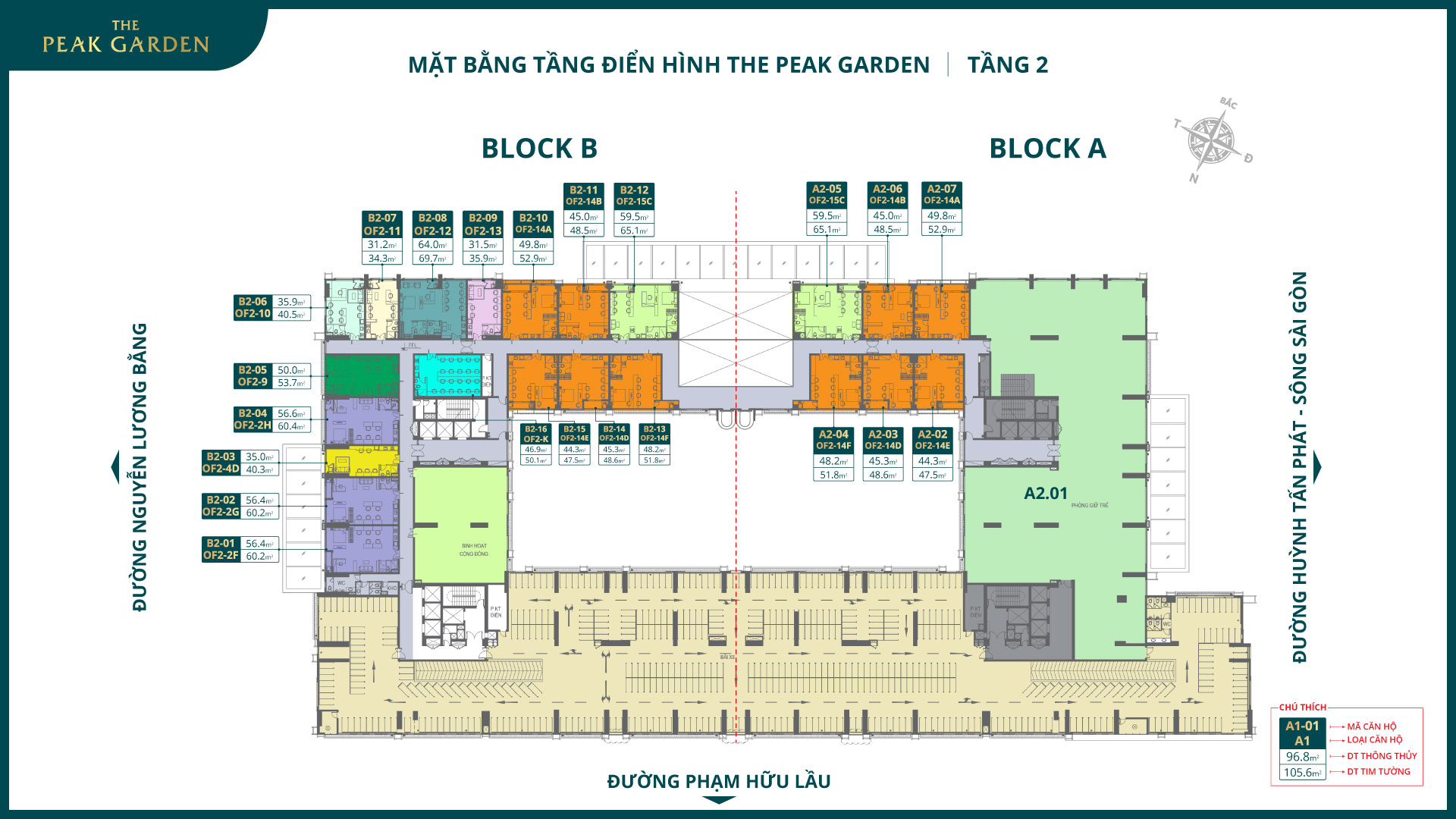 Mặt Bằng Căn Hộ The Peak Garden