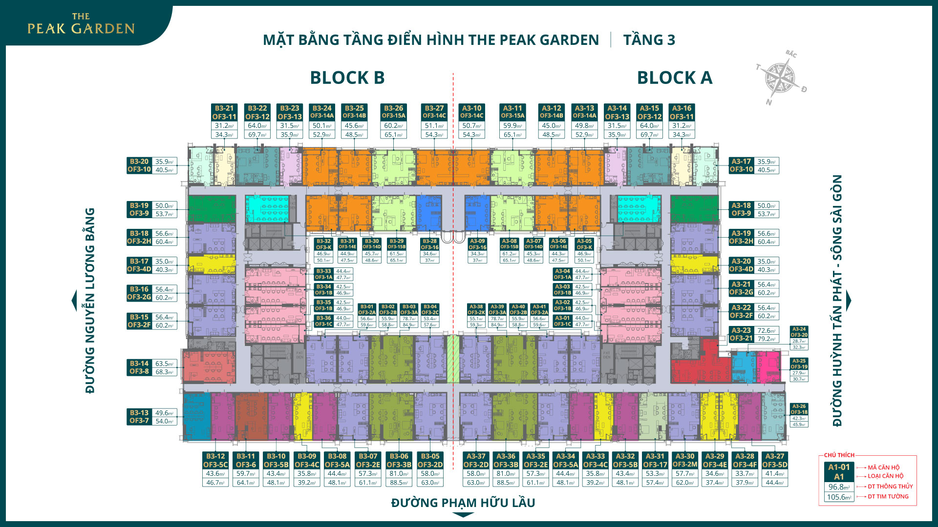 Mặt Bằng Căn Hộ The Peak Garden