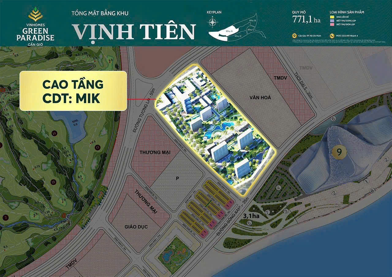 Căn Hộ MIK Vinhomes Green Paradise 5 Vị trí Vị trí Mik Vinhomes Green Paradise