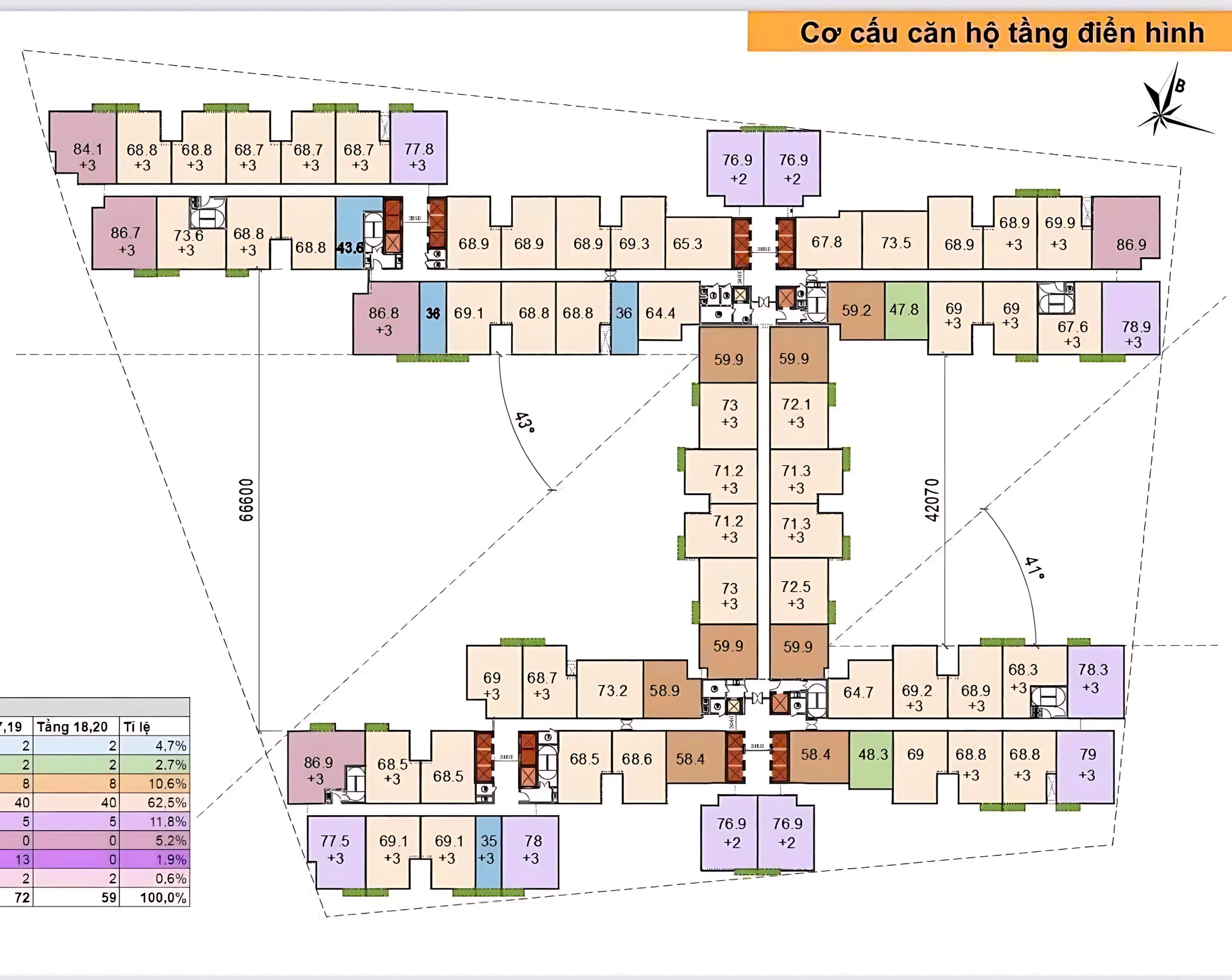 Căn Hộ FPT Plaza 4 11 Cơ cấu phân tầng căn hộ điển hình tại dự án FPT Plaza 4
