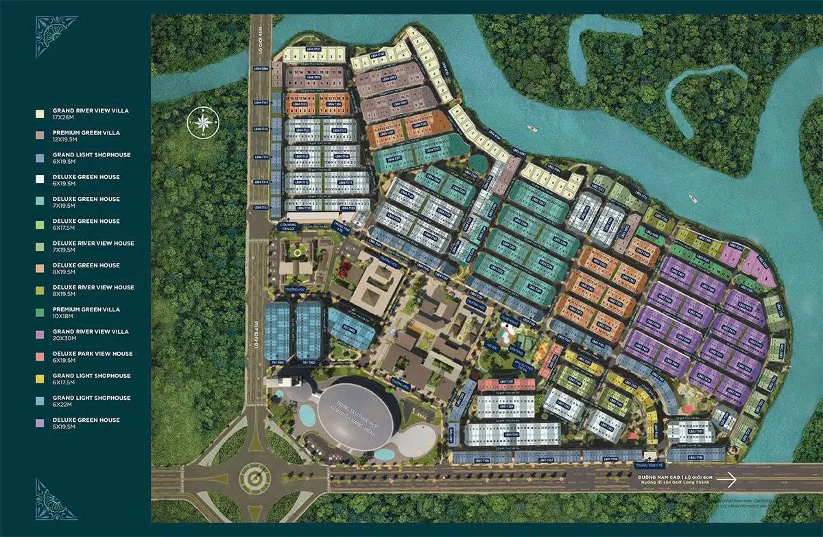 Aqua City River Park 2 – The Valencia: Biểu tượng sống đẳng cấp bên dòng sông xanh 5 Mặt bằng quy hoạch phân khu River Park 2 – The Valencia được thiết kế tối ưu không gian sống và cảnh quan xanh.