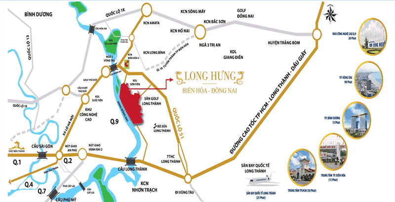 Nhà ở xã hội Long Hưng 5 Vị trí nhà ở xã hội Long Hưng