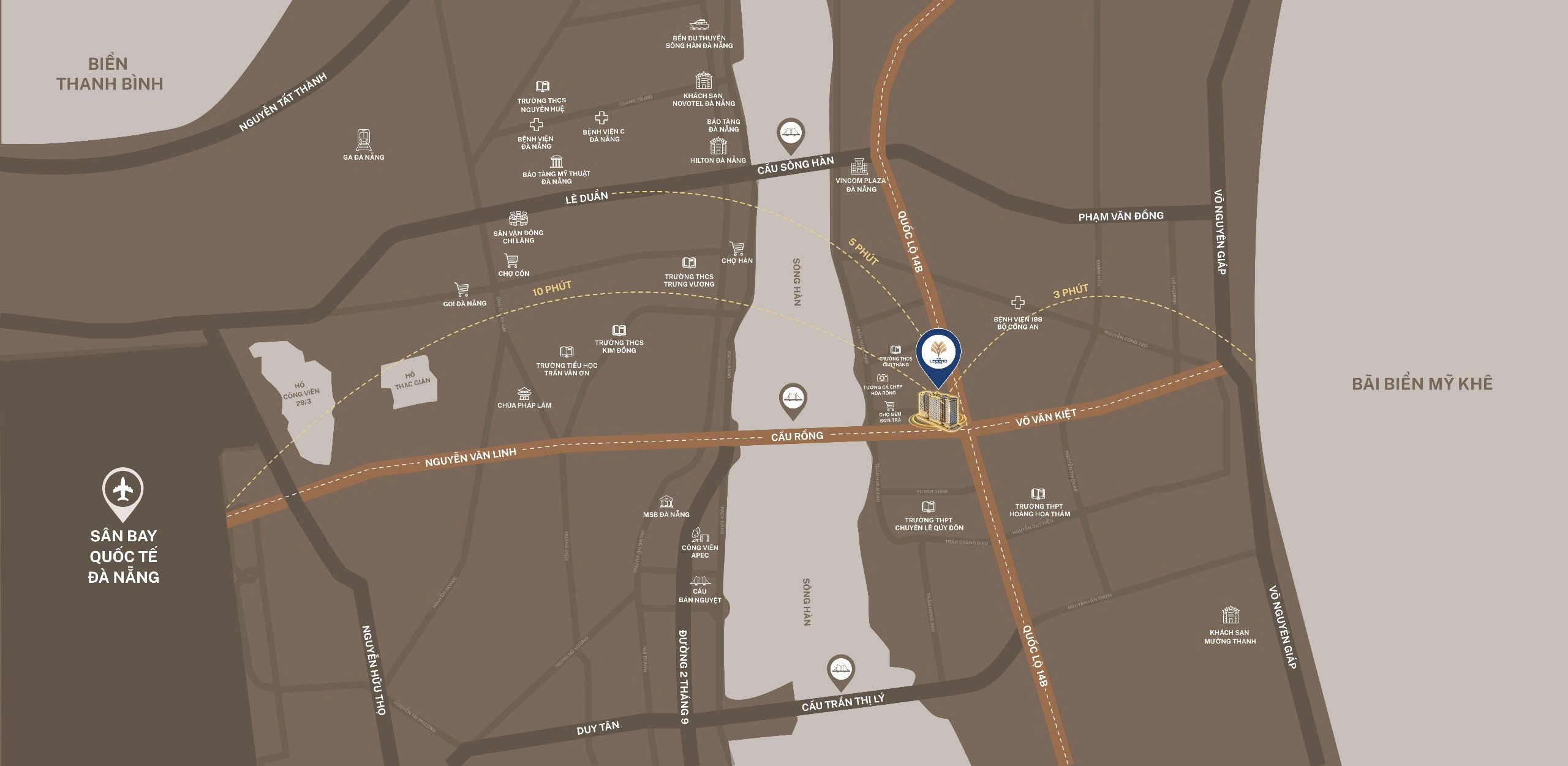 Vị trí  The Legend City Đà Nẵng