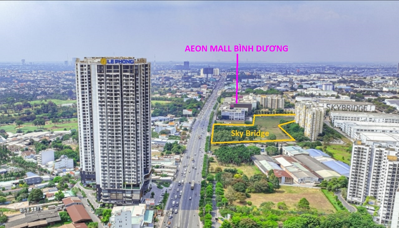 vị trí dự án căn hộ Sky Bridge Gamuda Land Bình Dương