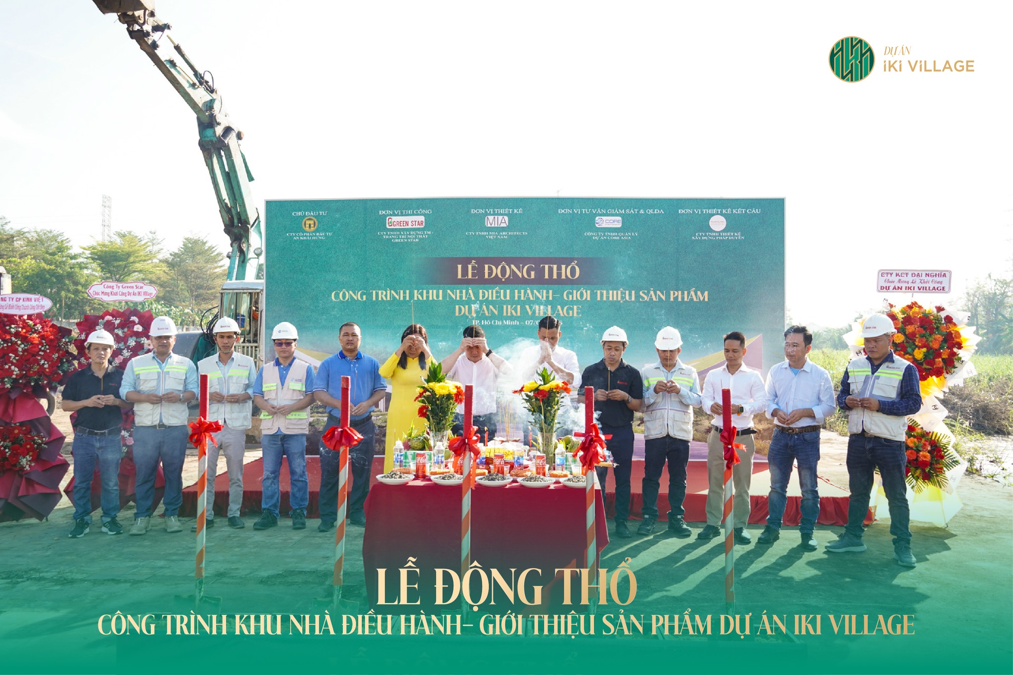 Hình ảnh buổi Lễ động thổ khu nhà điều hành dự án IKI Village 