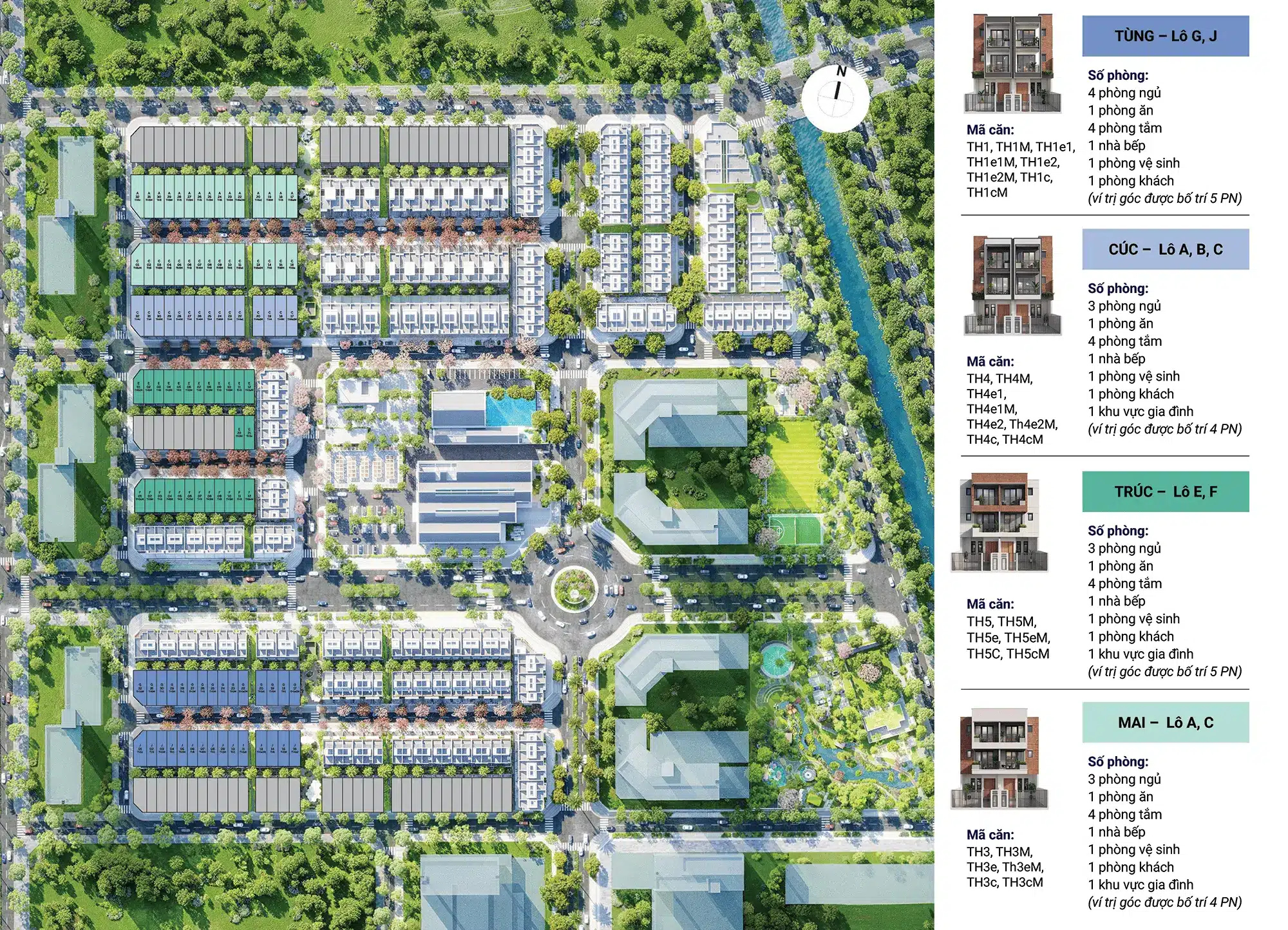 Mặt bằng tổng thể dự án Spring Ville một kiệt tác kiến trúc biophilic cho cuộc sống hiện đại