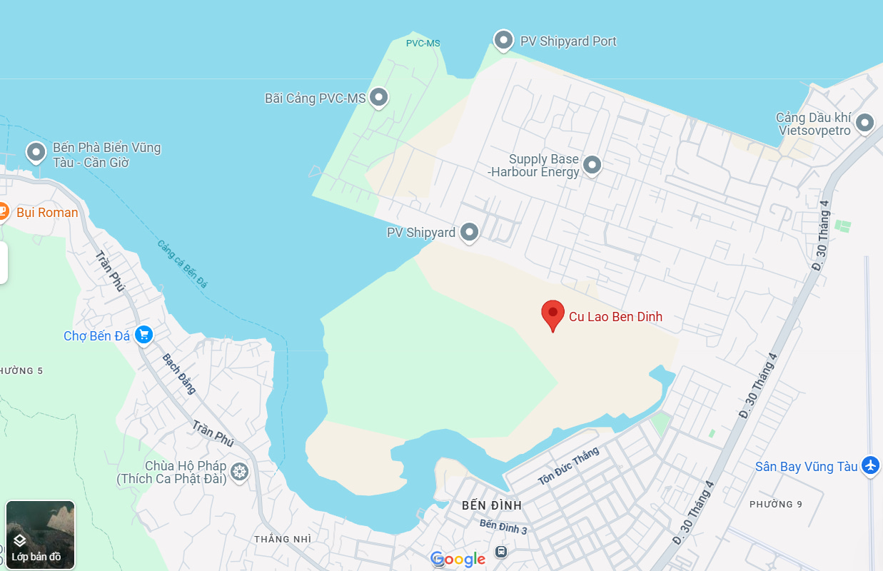 Khu đô thị Cù Lao Bến Đình sở hữu vị trí thuận lợi tại khu vực trung tâm của Vũng Tàu