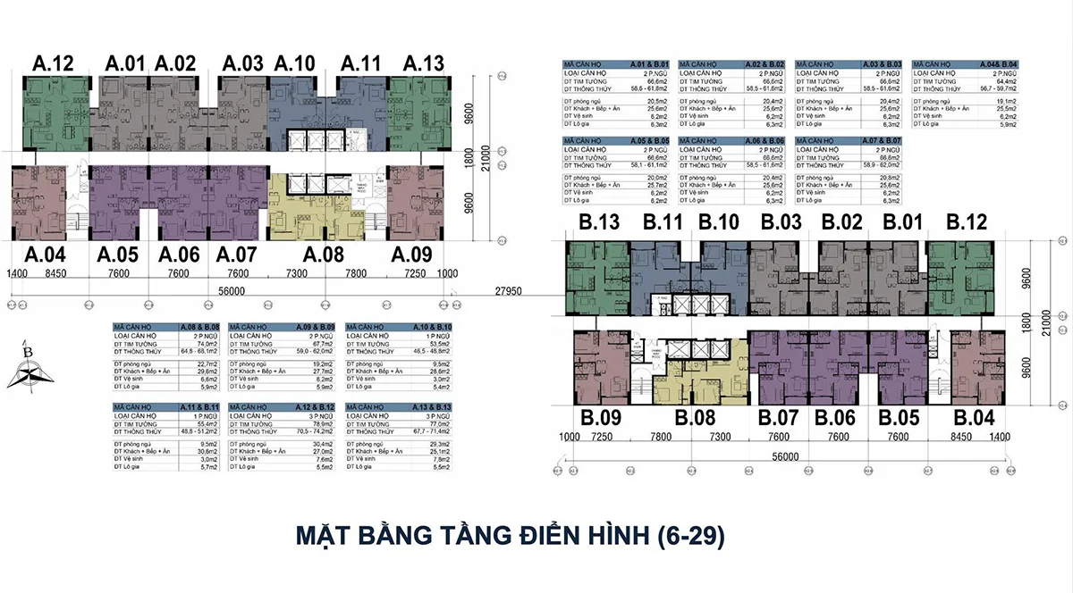 Mặt bằng Mặt Bằng Căn Hộ Tiến độ Căn hộ Mường Thanh Phú Hữu