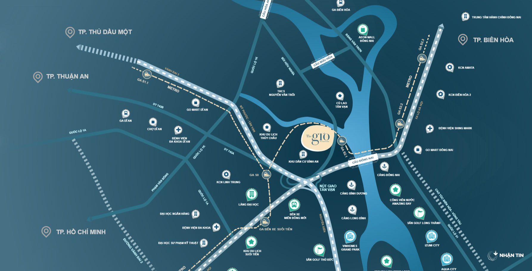 Vị trí dự án căn hộ River Collection Biên Hòa