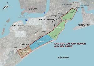 Khu du lịch Chí Linh – Cửa Lấp tại phường 10, 11, TP.Vũng Tàu sẽ phát triển thành tổ hợp căn hộ cao tầng, biệt thự sinh thái và nhà phố thương mại.
