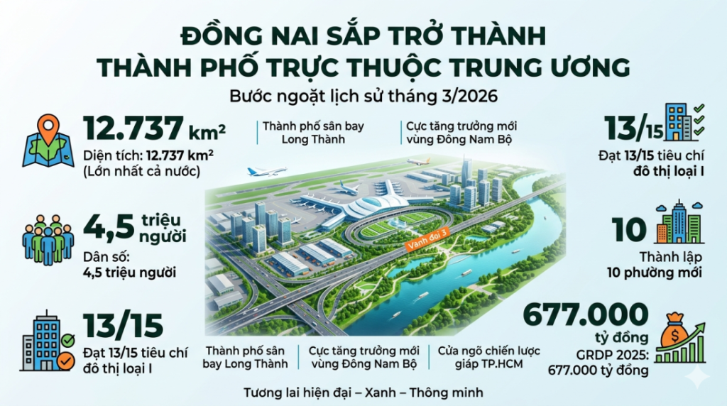 Đồng Nai sắp trở thành thành phố: Chính phủ chính thức thông qua đề án 2 Dong Nai sap tro thanh thanh pho Chinh phu chinh thuc thong qua de an 2