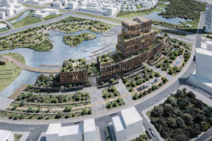 Hình ảnh mô phỏng trung tâm hành chính mới TP.HCM trong tương lai