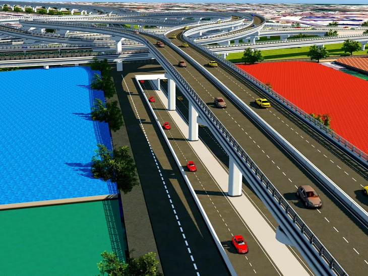Một góc đoạn quốc lộ 51 giao ngã tư Vũng Tàu sau khi xây dựng - Ảnh: CII