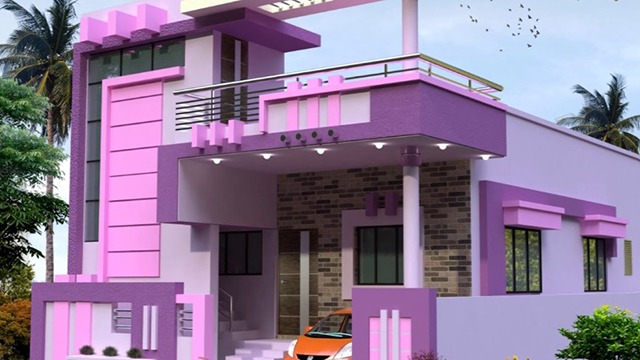 Màu sơn nhà theo mệnh Hỏa: Gợi ý lựa chọn giúp thu hút tài lộc và cân bằng phong thủy 3 son ngoai that mau tim 1