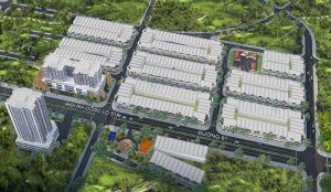 Phối cảnh tổng thể dự án nhà ở xã hội Ecotown Phú Mỹ. Ảnh: Hodeco.